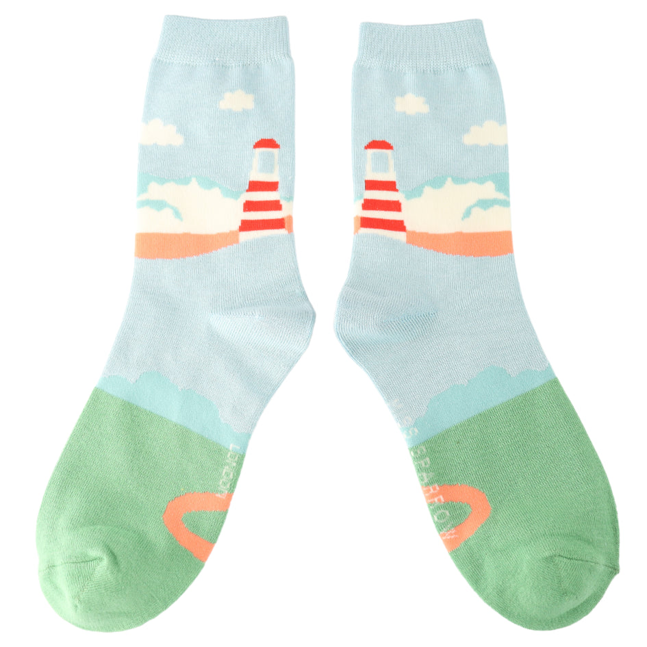 Miss Sparrow Ladies Bamboo Socks - Seascape