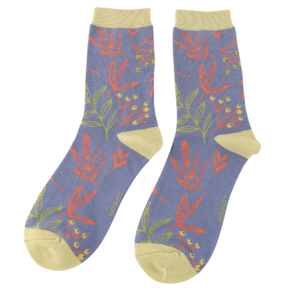 Miss Sparrow Ladies Bamboo Socks - Branches & Berries