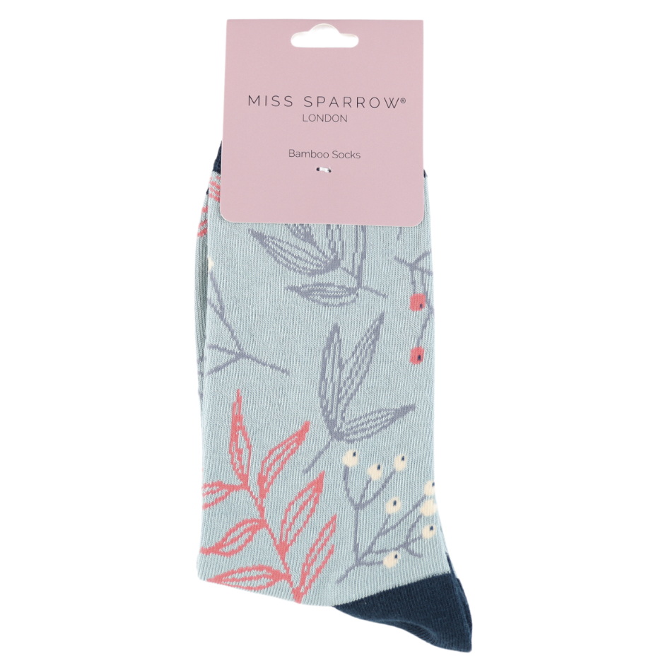 Miss Sparrow Ladies Bamboo Socks - Branches & Berries