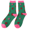 Miss Sparrow Ladies Bamboo Socks - Ladybug