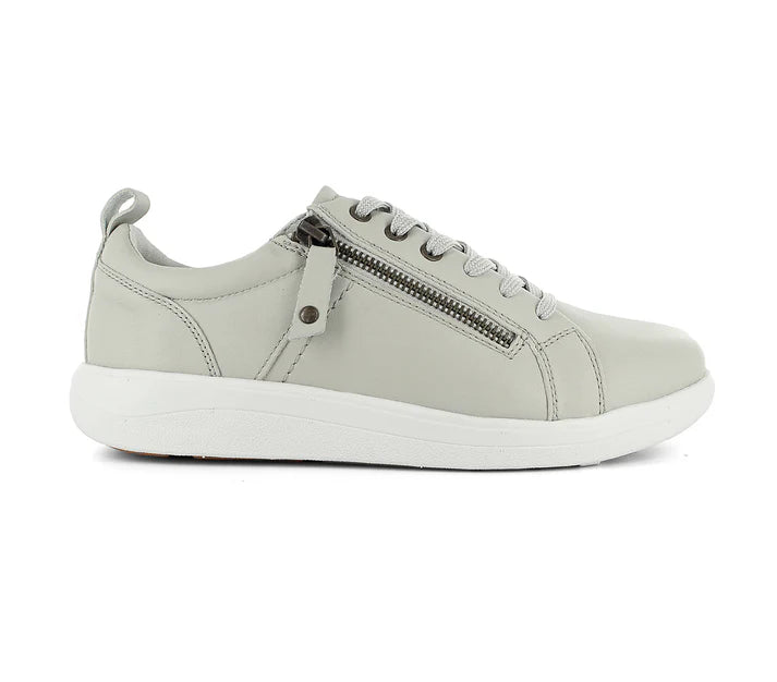 Strive Talia Lace & Zip Shoe Latte