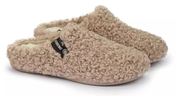 Verbenas York Curly Slippers Camel