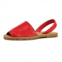 Lunar Amara Ladies Leather Sandal Red JLM002