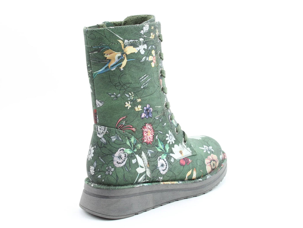 Heavenly Feet Martina4 Zip & Lace Boot Forest Fantasy
