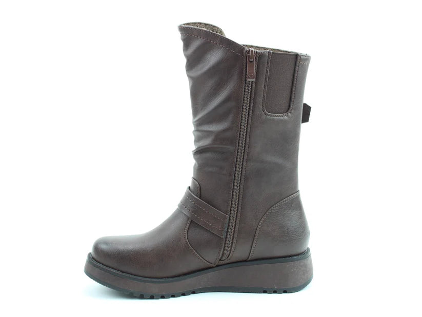 Heavenly Feet Hannah 4 Mid Height Boot Chocolate