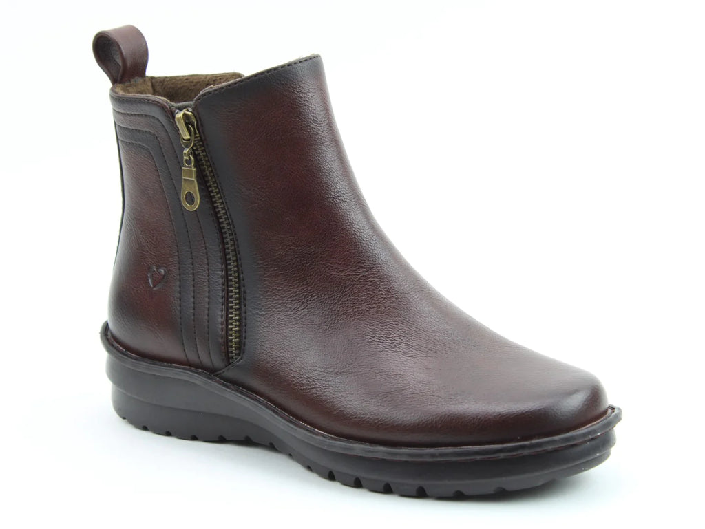 Heavenly Feet Patti Ankle Boot Chocolate