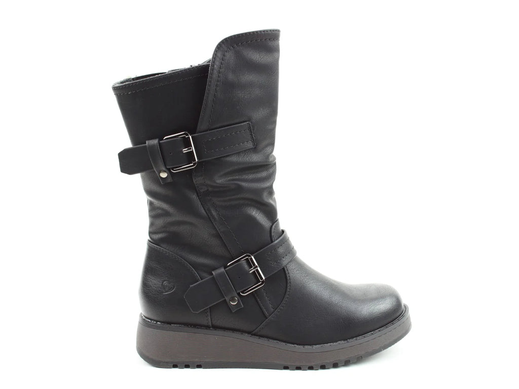 Heavenly Feet Hannah 4 Mid Height Boot Black