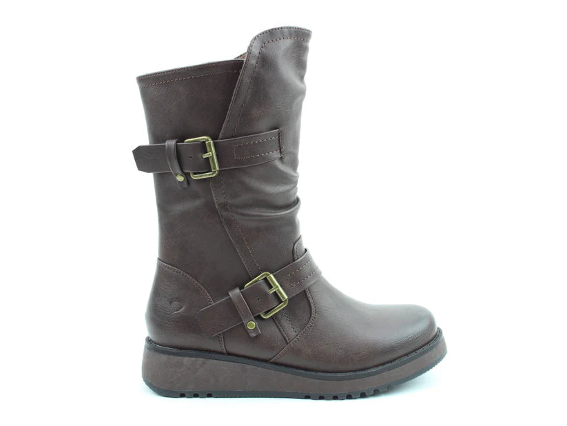 Heavenly Feet Hannah 4 Mid Height Boot Chocolate