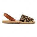 Lunar Azura Ladies Sandal Leather Leopard Print JLM001