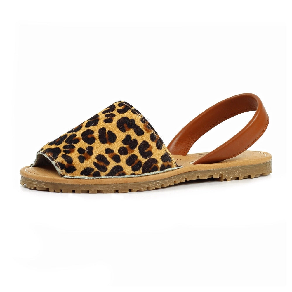 Lunar Azura Ladies Sandal Leather Leopard Print JLM001