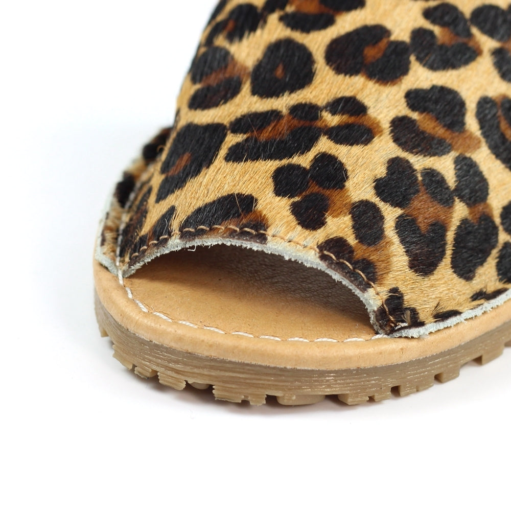 Lunar Azura Ladies Sandal Leather Leopard Print JLM001