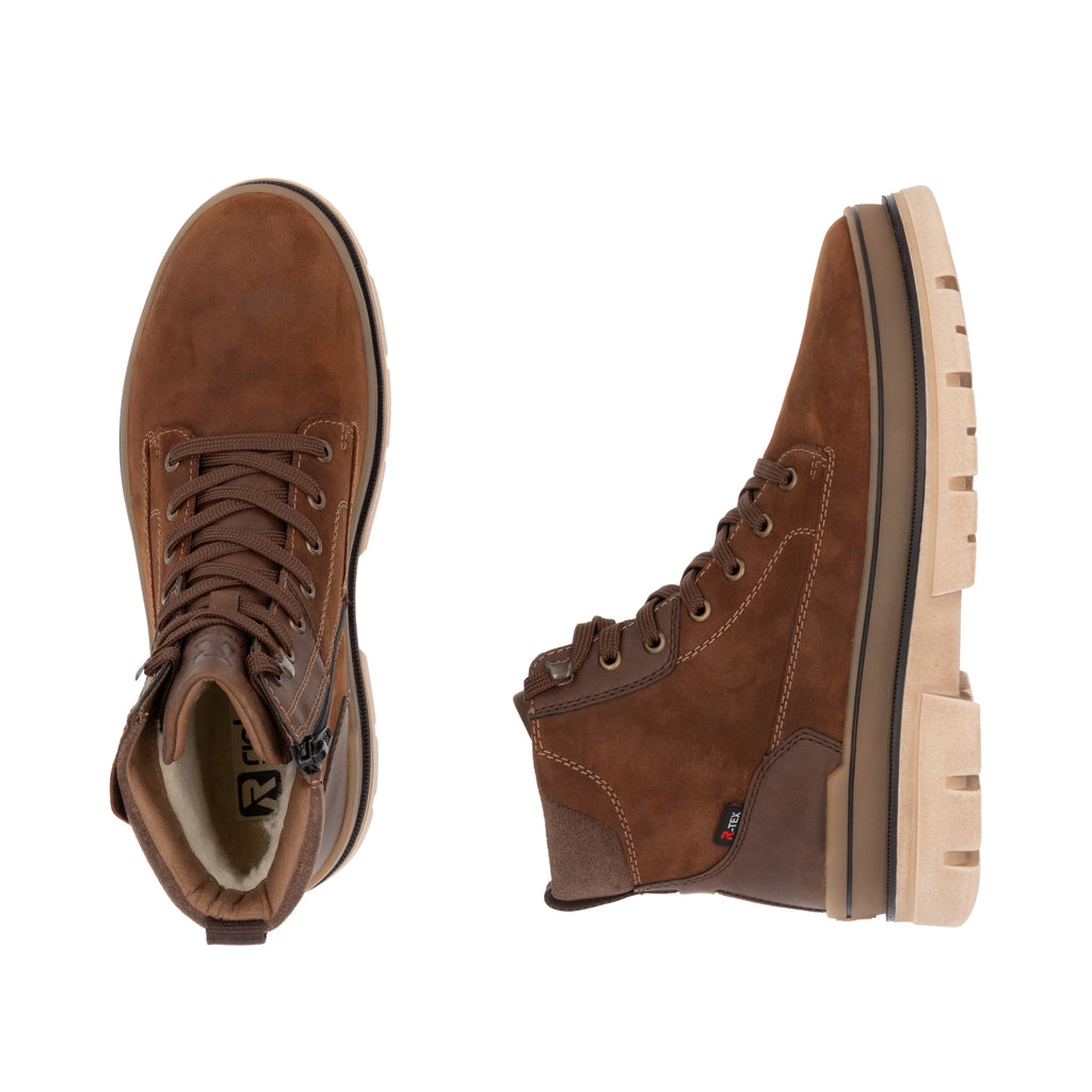 Rieker U1273-22 Mens RiekerTex Ankle Boot Brown