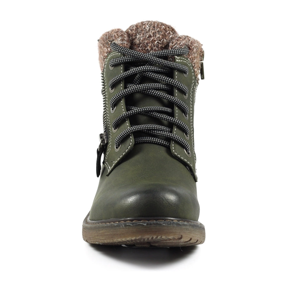 Lunar Benson III Ladies Ankle Boot GLB090 Olive