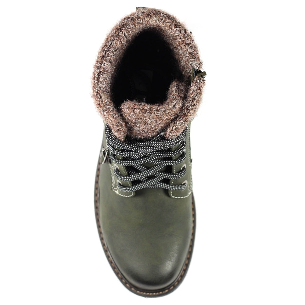 Lunar Benson III Ladies Ankle Boot GLB090 Olive