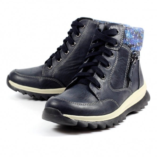 Lunar Buttermere Ladies Ankle Boot GLB115 Navy Blue