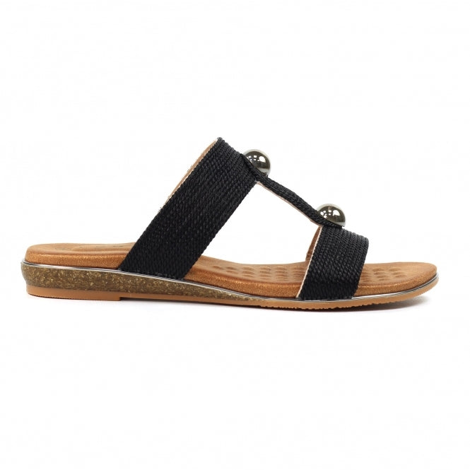 Lunar Callow Ladies Slip On Sandal JLH395 Black