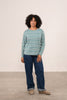 Lighthouse Causeway Ladies Long Sleeve Top Duck Egg/Pink Stripe