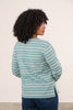 Lighthouse Causeway Ladies Long Sleeve Top Duck Egg/Pink Stripe