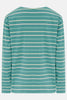 Lighthouse Causeway Ladies Long Sleeve Top Duck Egg/Pink Stripe