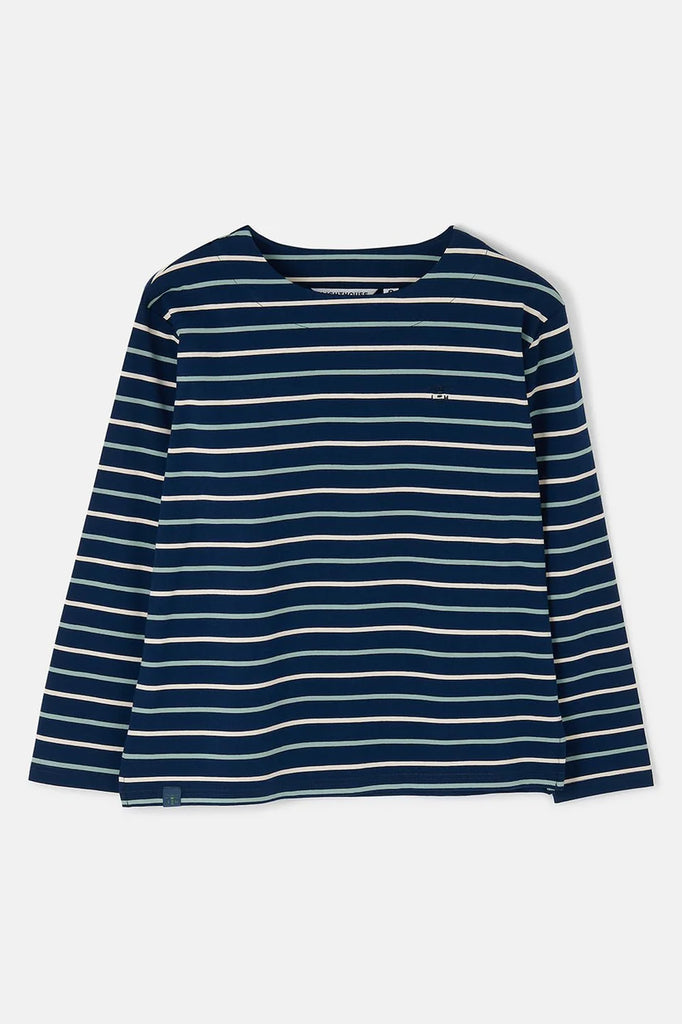 Lighthouse Causeway II Long Sleeve Top Navy Cream Sage Stripe