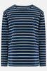 Lighthouse Causeway Ladies Long Sleeve Top Navy Sage/Blue Stripe