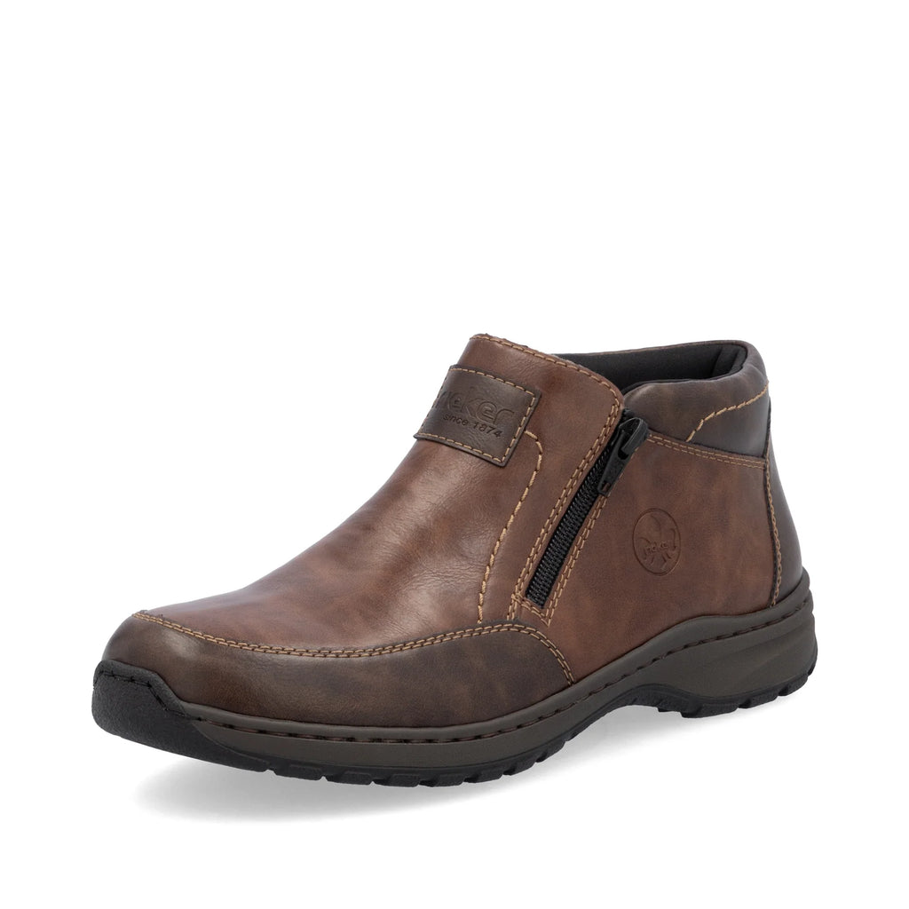 Rieker 03352-24 Mens Zip Ankle Boot Brown