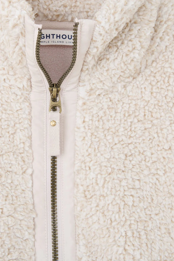 Lighthouse Cobh Ladies Full Zip Fleece Jacket Irish Cream