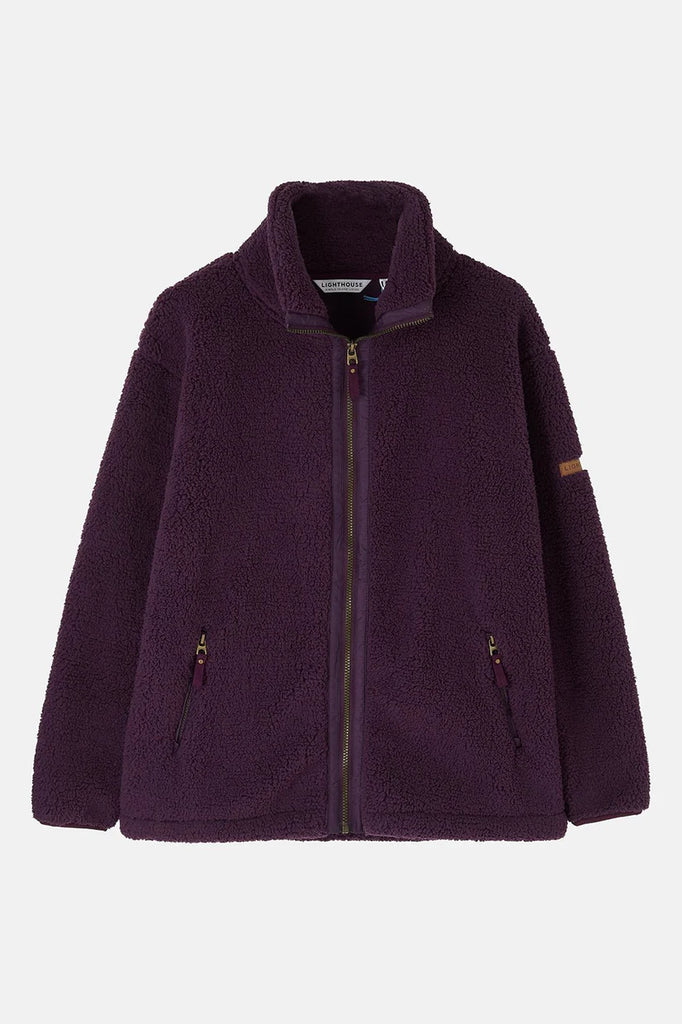 Lighthouse Cobh Ladies Full Zip Fleece Jacket Cranberry