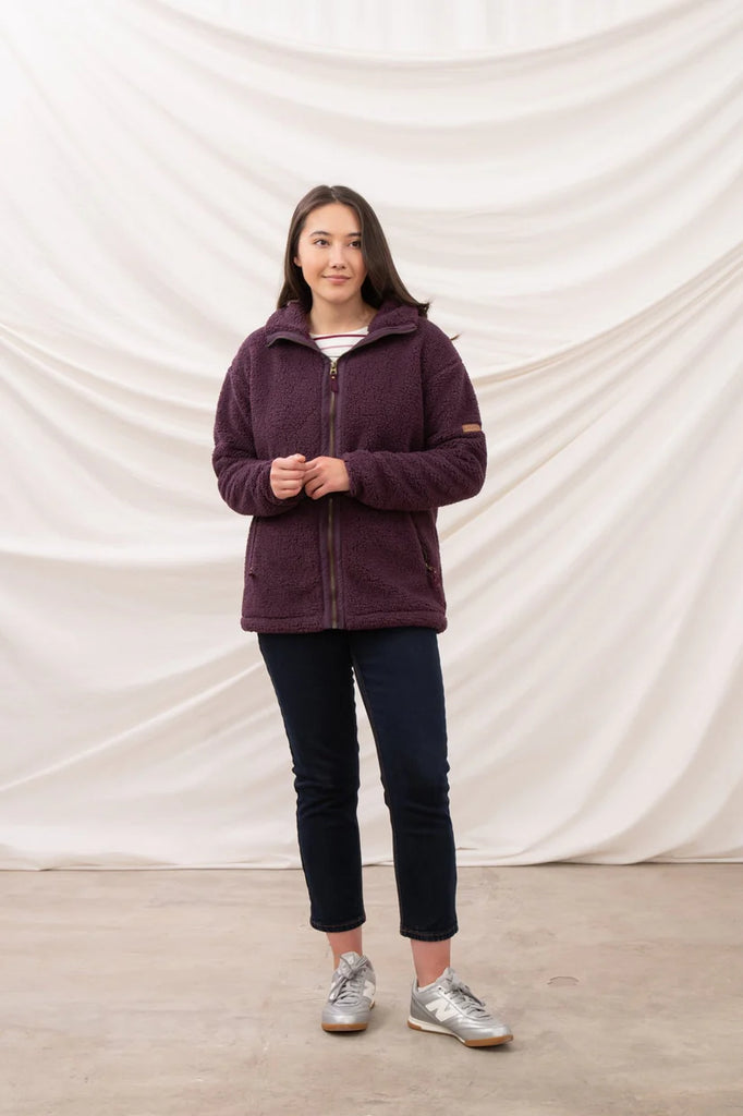 Lighthouse Cobh Ladies Full Zip Fleece Jacket Cranberry
