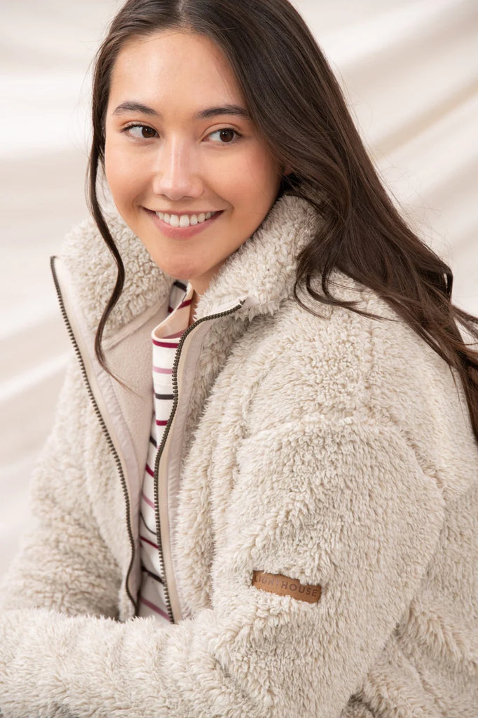 Lighthouse Cobh Ladies Full Zip Fleece Jacket Irish Cream