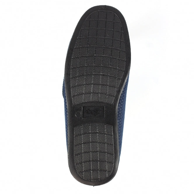 Mens Columbus III Lazydogz Touch Fasten Slipper KMD108 BL Navy