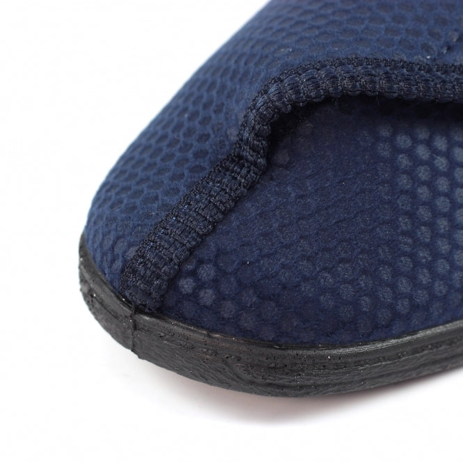 Mens Columbus III Lazydogz Touch Fasten Slipper KMD108 BL Navy