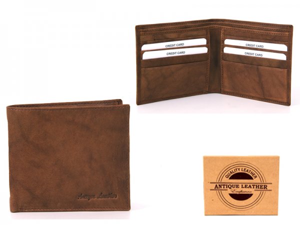 Antique Leather Mens Wallet Tan