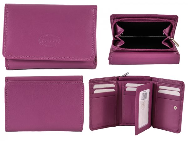 London Leathergoods Small Leather Purse 1063 Assorted Colours