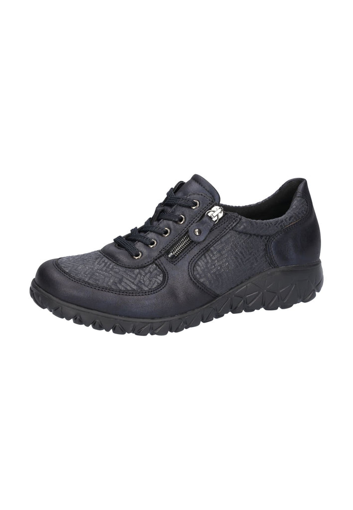 Waldlaufer Havy Bronx Peru Stretch Ladies Extra Wide Fit Shoe Navy