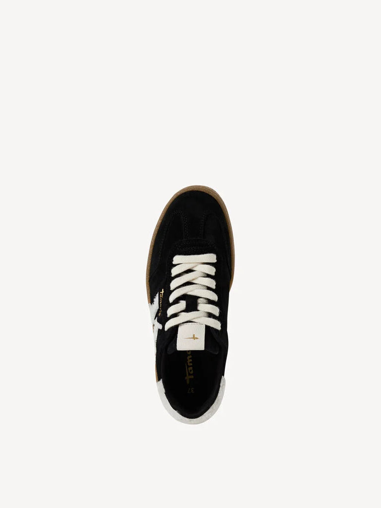 Tamaris Leather Sneaker Black/Fur 1-23723-44 083