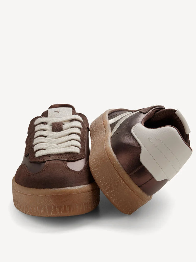 Tamaris Leather Sneaker Brown Metallic 1-23723-44 323