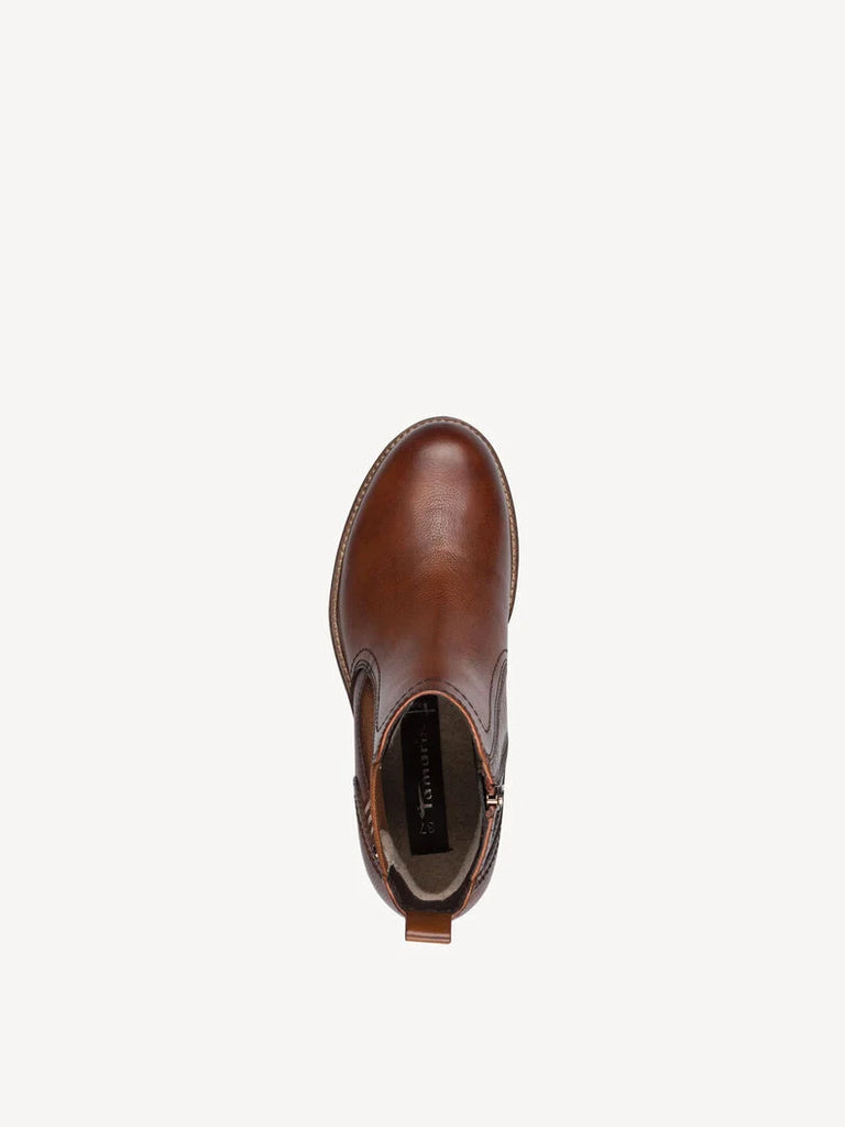 Tamaris Leather Chelsea Boot Cognac M25821-45 348