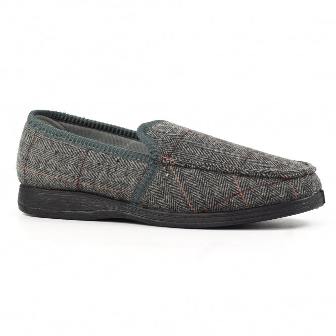 Mens Eisenhower II Lazy Dogz Slipper KMD103 GR Grey