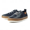 Lunar Evie Ladies Leather Trainer Navy Blue FLE050