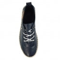 Lunar Evie Ladies Leather Trainer Navy Blue FLE050