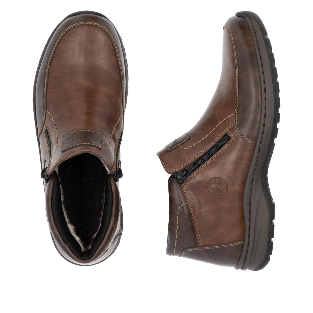 Rieker 03352-24 Mens Zip Ankle Boot Brown