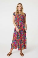 Stella Floral Shirred Dress