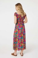 Stella Floral Shirred Dress