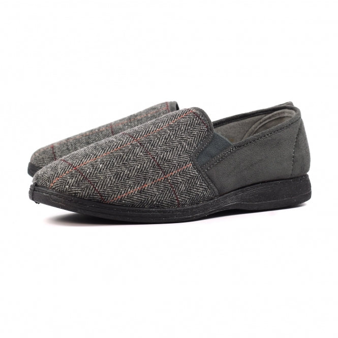 Mens Harrison II Lazydogz Slipper KMD106 GR Grey