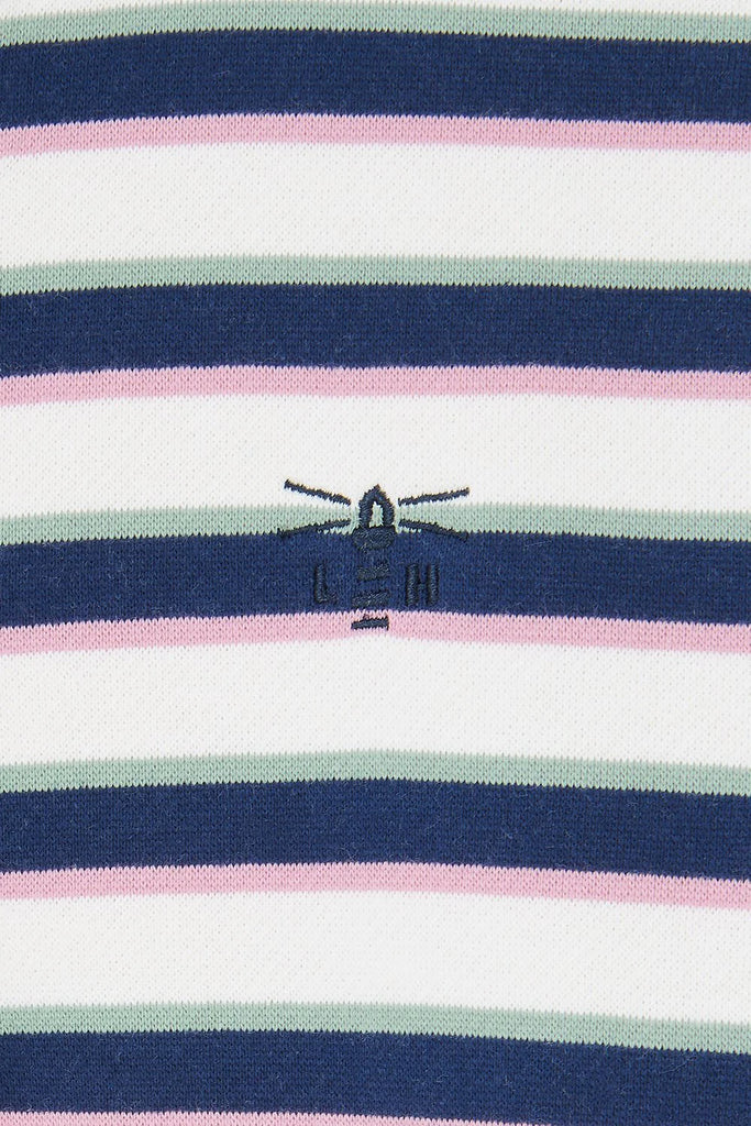 Lighthouse Haven II Jersey - Navy Sage Rose Stripe