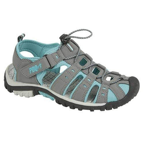 PDQ Toggle/Touch Fastening Trail Shoe L377EF Grey/Mint