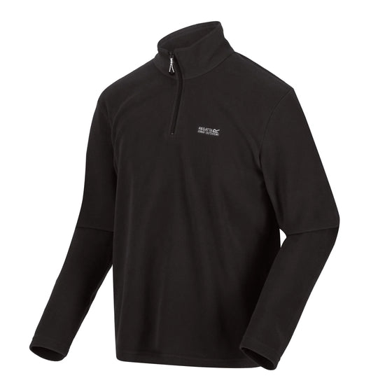 Regatta Mens Thompson lightweight half zip fleece- Black