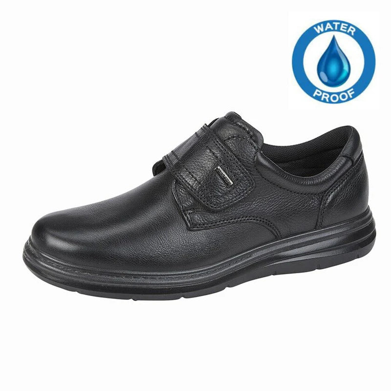 IMAC M337A Mens Black Extra Wide Touch Fasten Waterproof Shoe