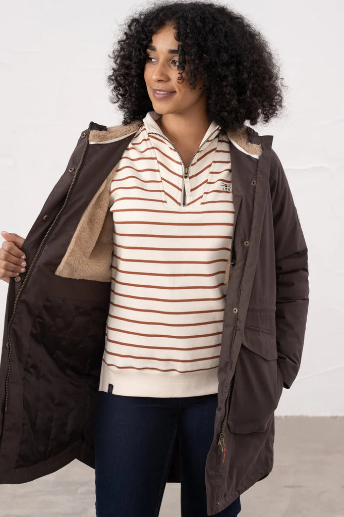 Lighthouse Isobel Cotton Rich Waterproof Coat - Cocoa